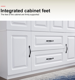 74" White Solid Wood Wardrobe