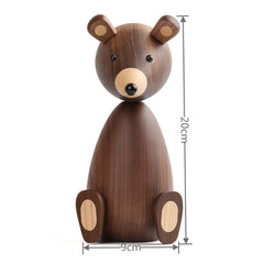 Nordic Black Walnut Bear Decor