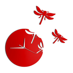 Acrylic Dragonfly Wall Clock