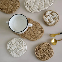 Nordic Style Braided Heat Insulation Dining Mat