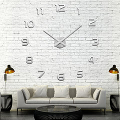 Large Acrylic Mirror Wall Clock (Nordic Style)