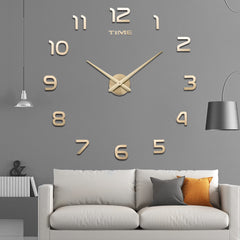 Large Acrylic Mirror Wall Clock (Nordic Style)
