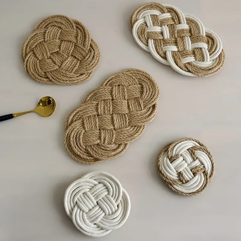 Nordic Style Braided Heat Insulation Dining Mat