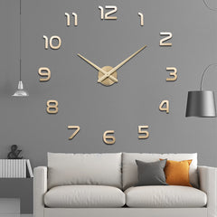 Large Acrylic Mirror Wall Clock (Nordic Style)