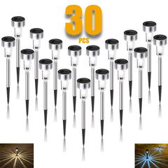 Solar Garden Light Outdoor Solar Powered Lamp Waterproof Landscape Lantern Lighting for Pathway Patio Decorative LED 10/20/30Pcs