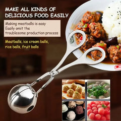 Meat Ball Maker Tool Stainless Steel Clip Round Rice Ball Shaper Spoon Meatball Making Mold Non Stick Stuffed Kitchen Gadget