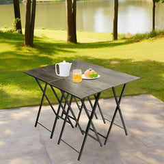 5 Piece Folding TV Tray Table Set, Grey