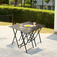 5 Piece Folding TV Tray Table Set, Grey