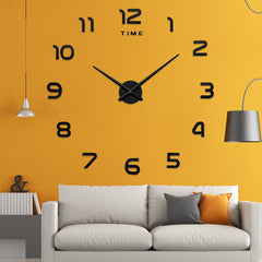 Large Acrylic Mirror Wall Clock (Nordic Style)